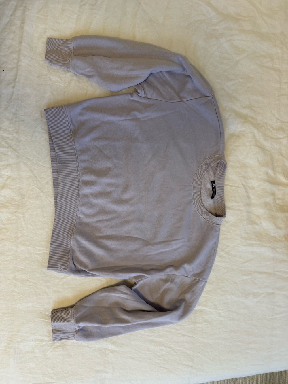 Zara Light Lilac Pullover Sweatshirt